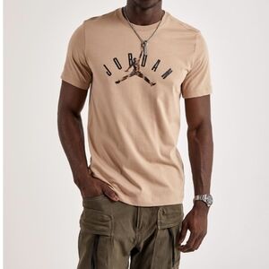 Jordan Beige Short Sleeve Men's Tee